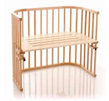 Bedside Crib Maxi - ekstra bred, Bøg lakeret - Babybay